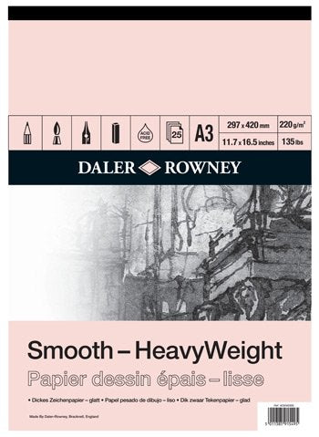 Daler Rowney Sketching Smooth Heavyweight Cartridge Pad A3 - Al Masam Stationery LLC