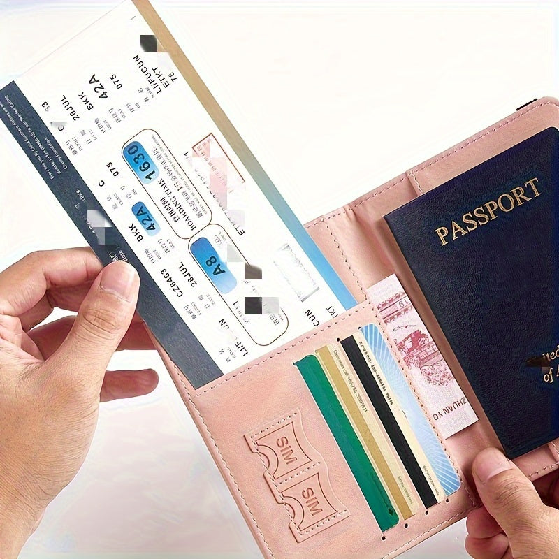 ELMAS RFID Passport Holder – Slim Leather Travel Wallet - Al Masam Stationery LLC