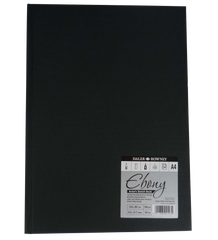 Daler Rowney Ebony Hardback Portrait Sketchbook White paper 62sht unperforated 150gsm acid free A4 - Al Masam Stationery LLC