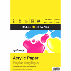 Daler Rowney System 3 Acrylic Pad 20sht 230g A4