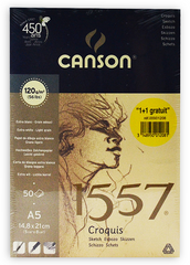 CANSON 1557 SKECTH PAD A5 120 GSM 50 SHEETS