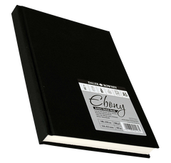 Daler Rowney Ebony Hardback Portrait Sketchbook White paper Unperforated Acid Free A5 - Al Masam Stationery LLC