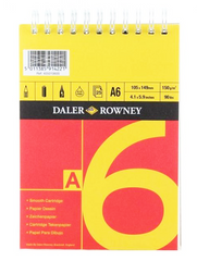 Daler Rowney Sketching Spiral Pad Cartridge Paper Red and Yellow A6 - Al Masam Stationery LLC