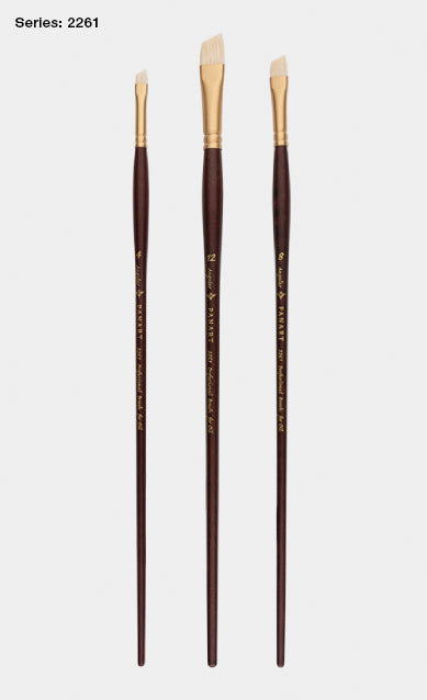 PANART PROFESSIONAL BRISTLE ANGULAR LH BRUSH 261-12 - Al Masam Stationery LLC Main image