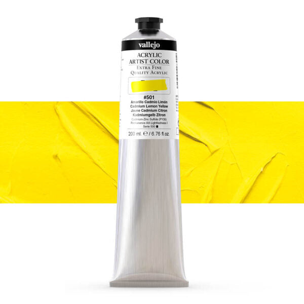 VALLEJO Acrylic Artist 427: 200 ML. Primary Yellow - Al Masam Stationery LLC Main image
