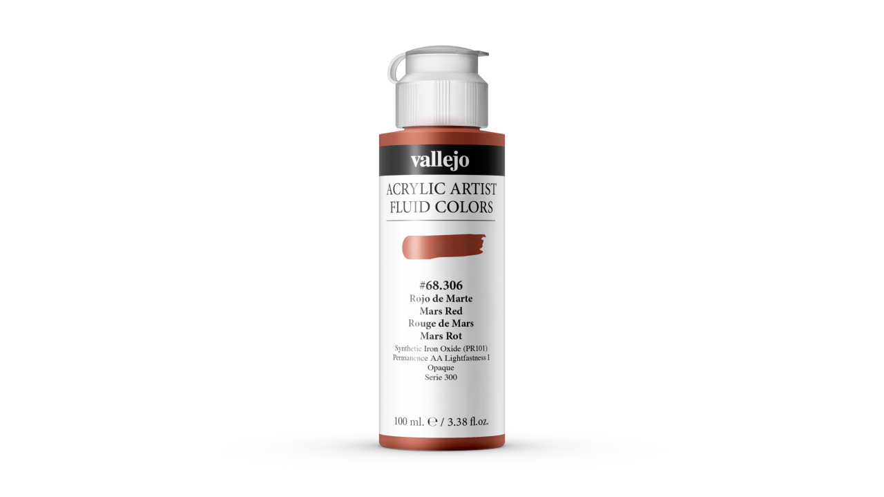 VALLEJO FLUID ACRYLIC 306-100ML. MARS RED - Al Masam Stationery LLC