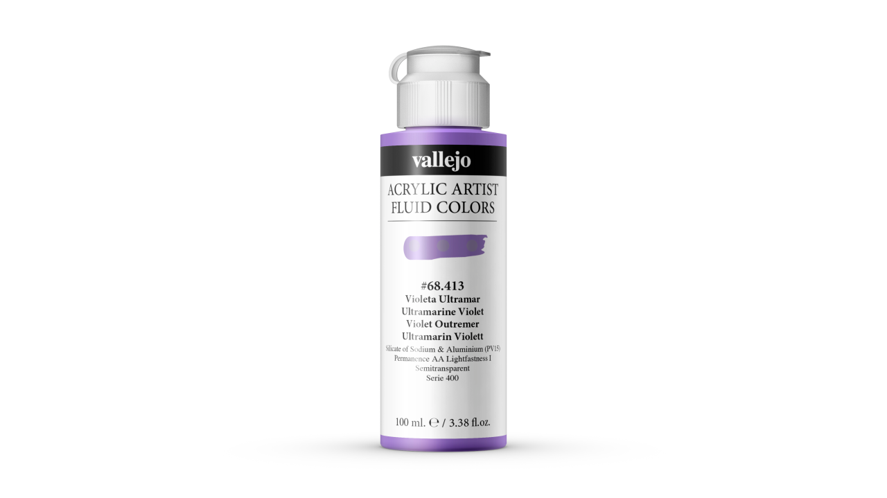 VALLEJO Fluid Acrylic 413-100ML. Ultramarine Violet - Al Masam Stationery LLC