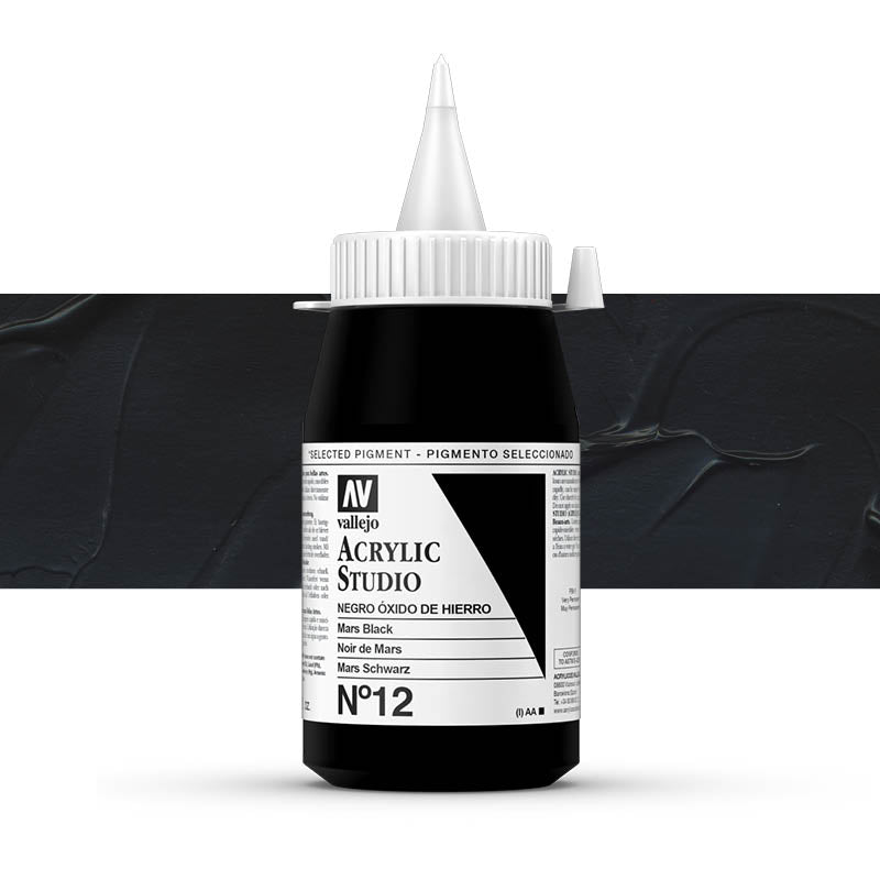 VALLEJO Studio 12-500ML. Mars Black - Al Masam Stationery LLC