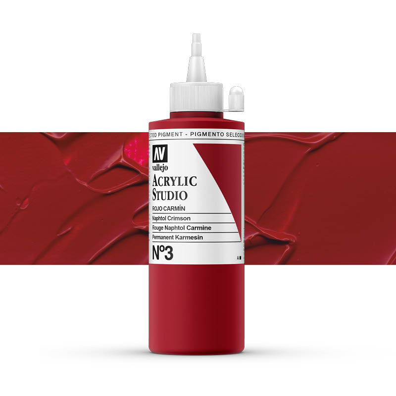 Vallejo STUDIO 3-500ML. NAPHTOL CRIMSON - Al Masam Stationery LLC