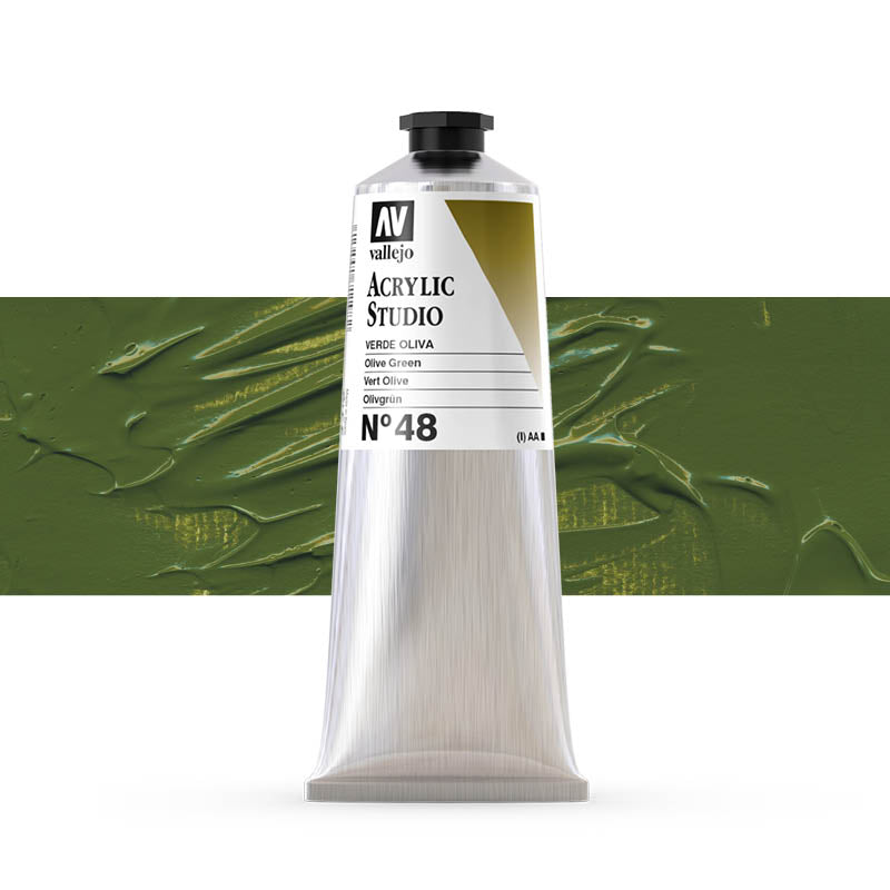 VALLEJO Acrylic Studio 48: 125 ML. Olive Green - Al Masam Stationery LLC