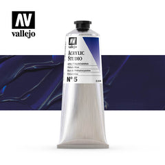 VALLEJO ACRYLIC STUDIO 5:125ML. PHTHALO BLUE - Al Masam Stationery LLC