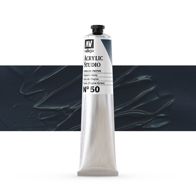 VALLEJO Acrylic Studio 50: 58 ML. Payne's Grey - Al Masam Stationery LLC