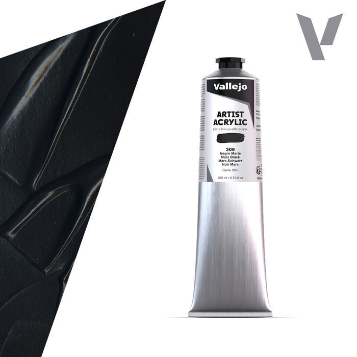VALLEJO Acrylic Artist 309: 200 ML. Mars Black - Al Masam Stationery LLC