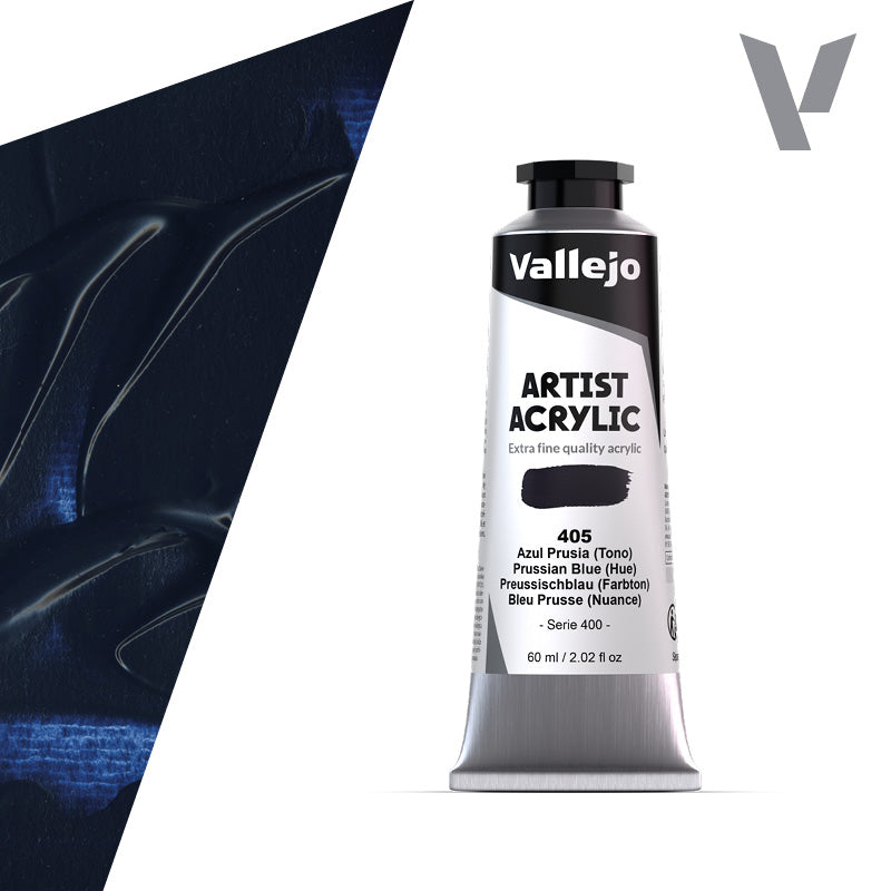 VALLEJO ACRYLIC ARTIST 405: 60 ML. PRUSSIAN BLUE (HUE) - Al Masam Stationery LLC