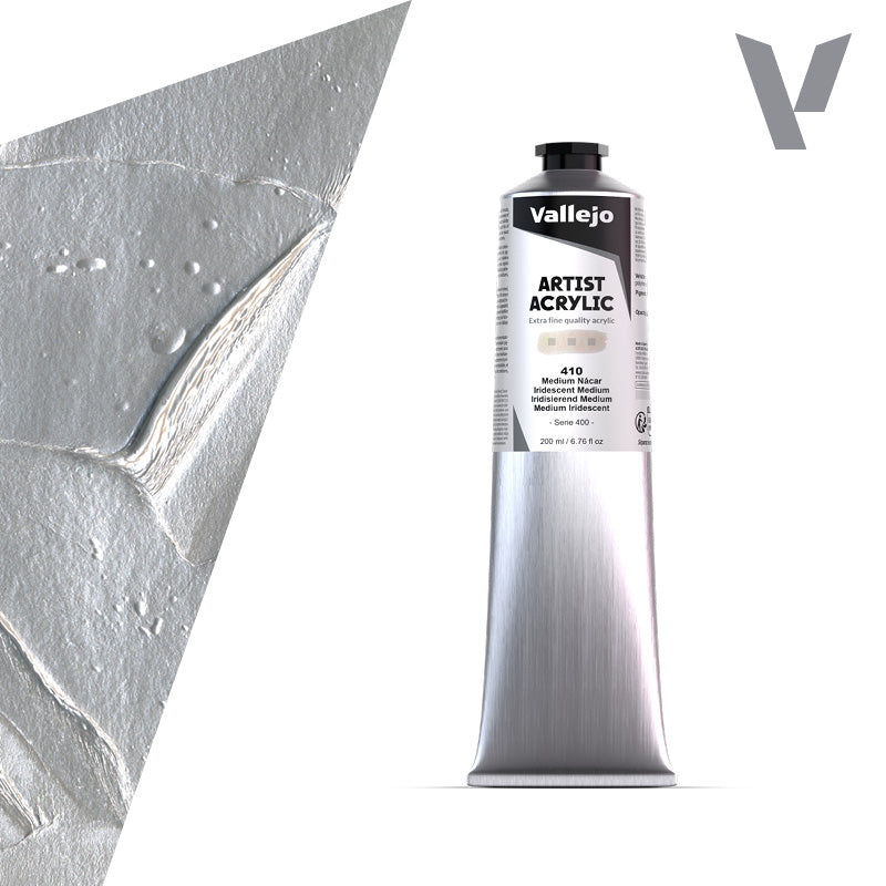 VALLEJO ACRYLIC ARTIST 410: 200 ML. IRIDESCENT MEDIUM - Al Masam Stationery LLC