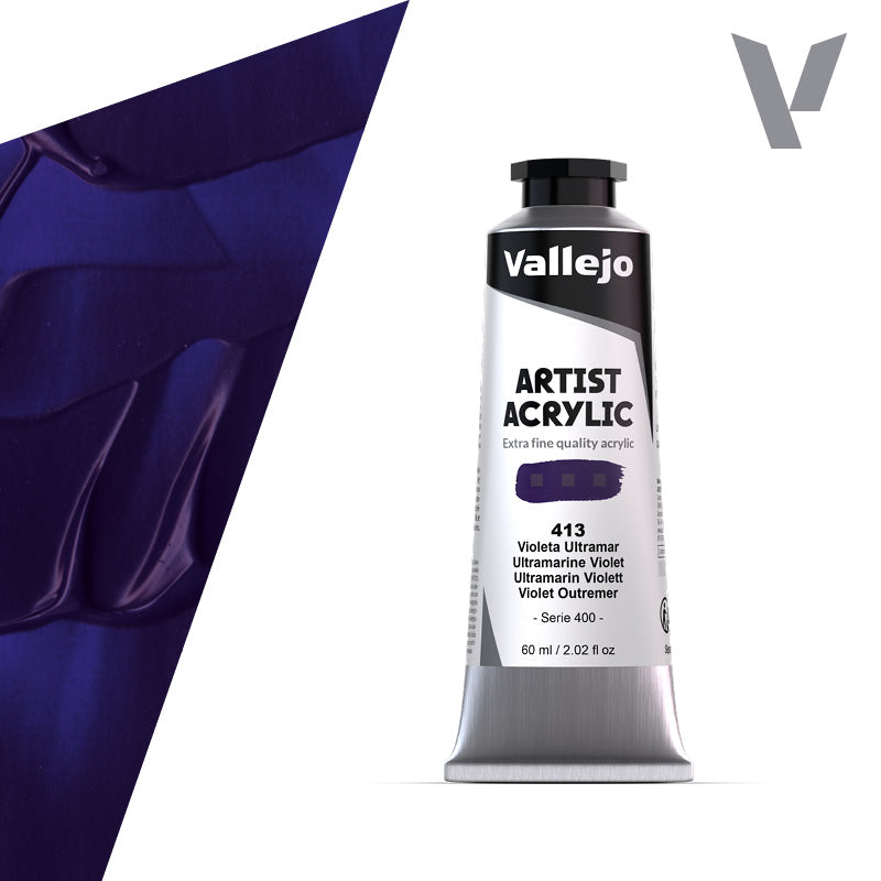 VALLEJO ACRYLIC ARTIST 413: 60 ML. ULTRAMARINE VIOLET - Al Masam Stationery LLC