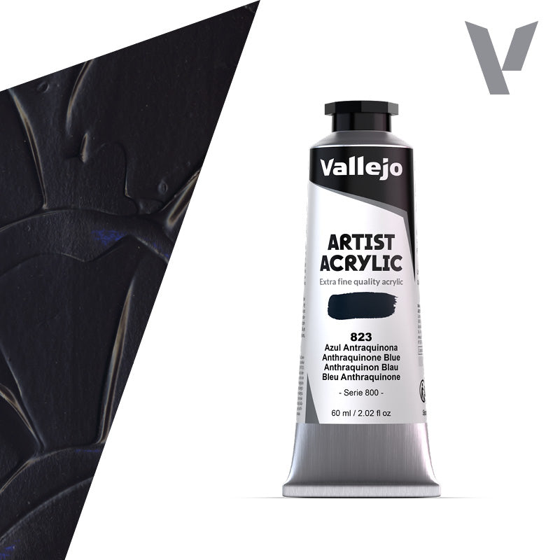 VALLEJO ACRYLIC ARTIST 823: 60 ML. ANTHRAQUINONE BLUE - Al Masam Stationery LLC Main image