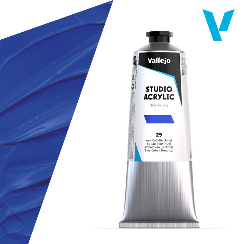 VALLEJO ACRYLIC STUDIO 25:125ML. COBALT BLUE (HUE) - Al Masam Stationery LLC