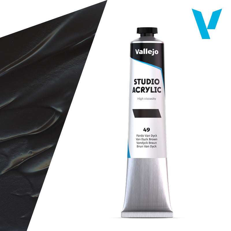 VALLEJO ACRYLIC STUDIO 49:58ML. VAN DYCK BROWN - Al Masam Stationery LLC