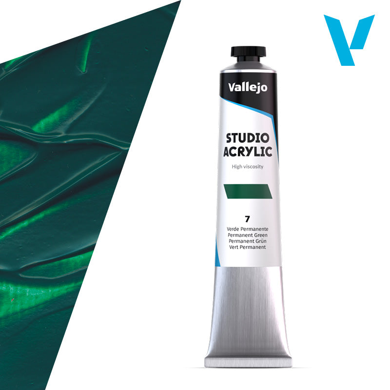 VALLEJO ACRYLIC STUDIO 7:58ML. PERMANENT GREEN - Al Masam Stationery LLC