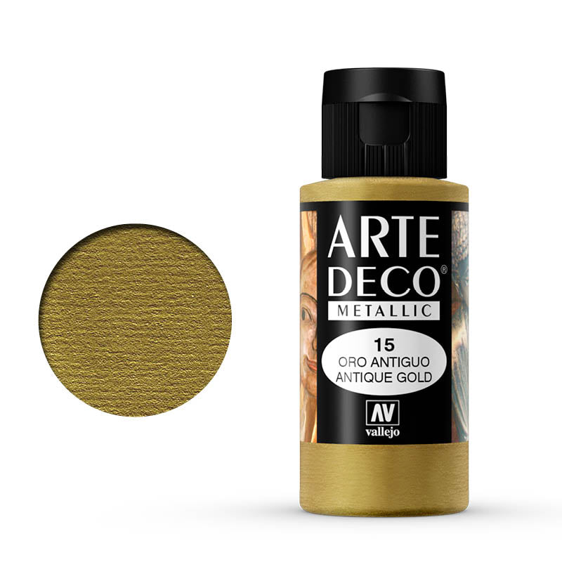 VALLEJO ART DECO 015-60ML. ANTIQUE GOLD - Al Masam Stationery LLC Main image