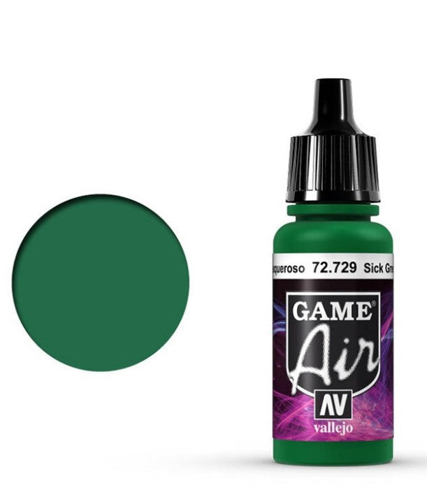 Vallejo GAME AIR 729-17ML. SICK GREEN - Al Masam Stationery LLC Main image