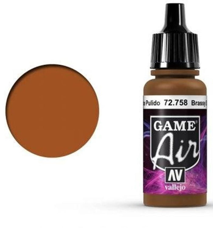 Vallejo game air 758-17ml. Brassy brass - Al Masam Stationery LLC
