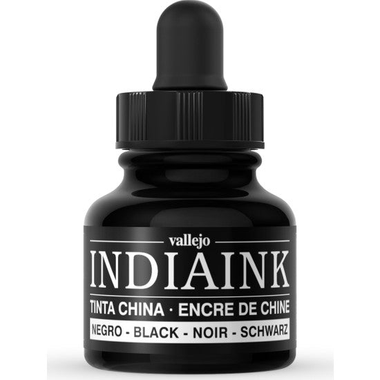 VALLEJO INDIA INK 324 -30ML. BLACK - Al Masam Stationery LLC Main image