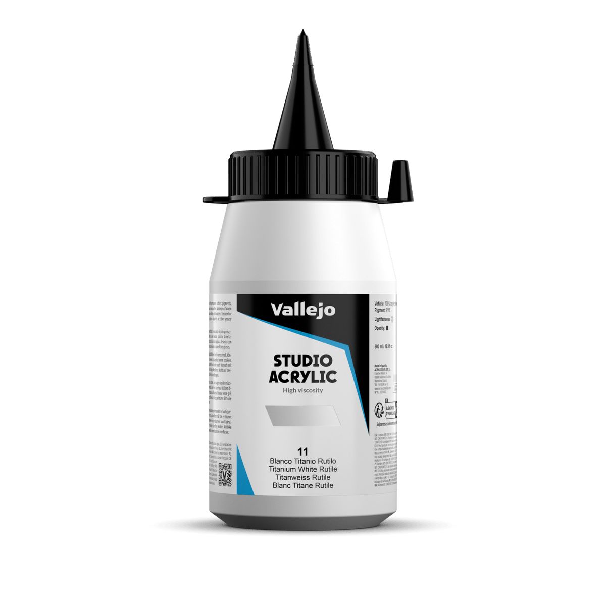 VALLEJO STUDIO 11-500ML. TITANIUM WHITE RUTILE - Al Masam Stationery LLC