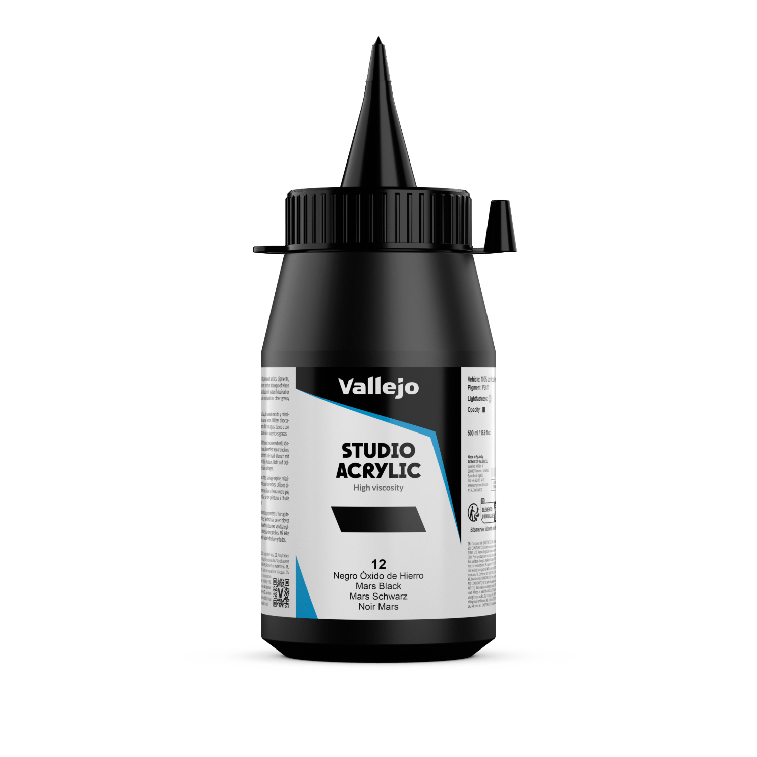 VALLEJO Studio 12-500ML. Mars BlackAMS29683 Main image