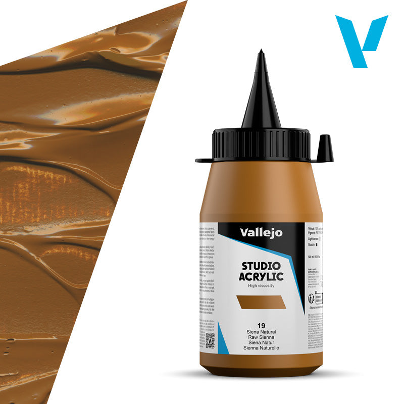 VALLEJO STUDIO 19-500ML. RAW SIENNA - Al Masam Stationery LLC Main image