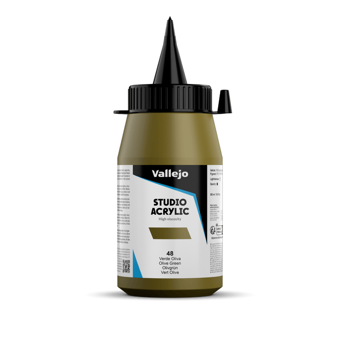 VALLEJO STUDIO 48-500ML. OLIVE GREEN - Al Masam Stationery LLC