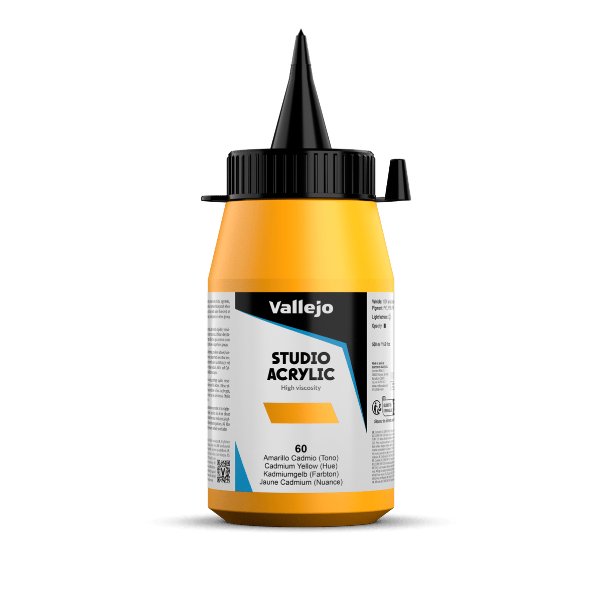 VALLEJO STUDIO 60-500ML. CADMIUM YELLOW (HUE)AMS28311 Main image
