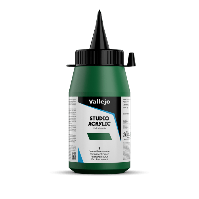 VALLEJO STUDIO 7-500ML. PERMANENT GREENAMS28284