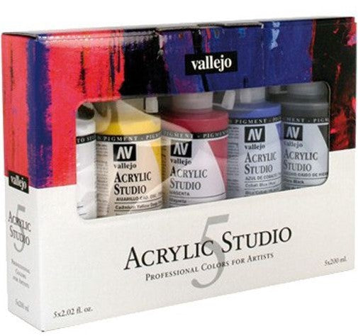 Vallejo studio intro set 5x200ml. - Al Masam Stationery LLC Main image