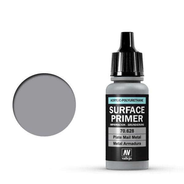 Vallejo SURFACE PRIMER 628-17ML. PLATE MAIL METAL - Al Masam Stationery LLC Main image