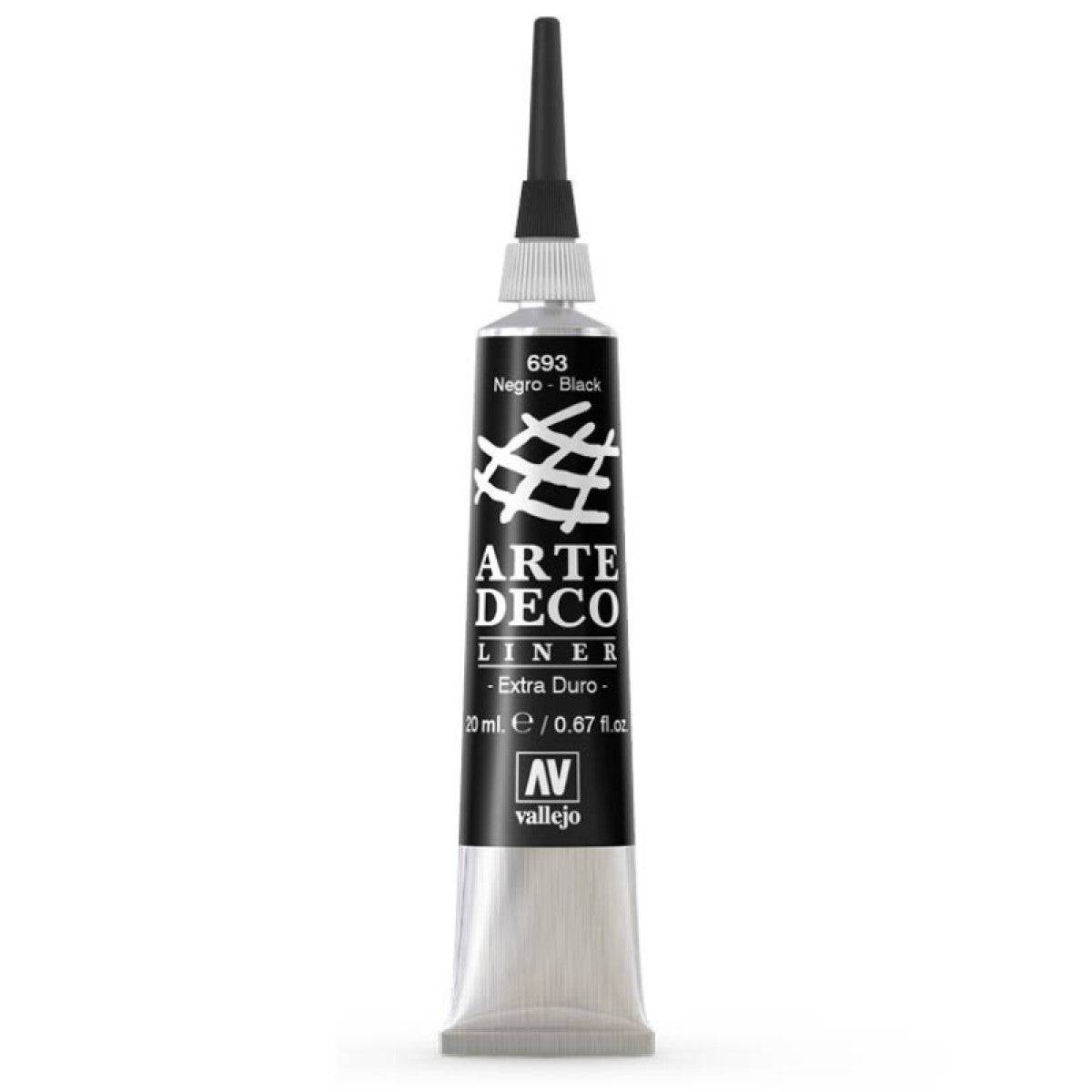 VALLEJO 693 ARTEDECO LINER/CONTOUR 20ML. BLACK - Al Masam Stationery LLC