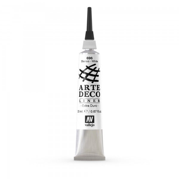 VALLEJO 696 ARTEDECO LINER/CONTOUR 20ML. WHITE - Al Masam Stationery LLC Main image