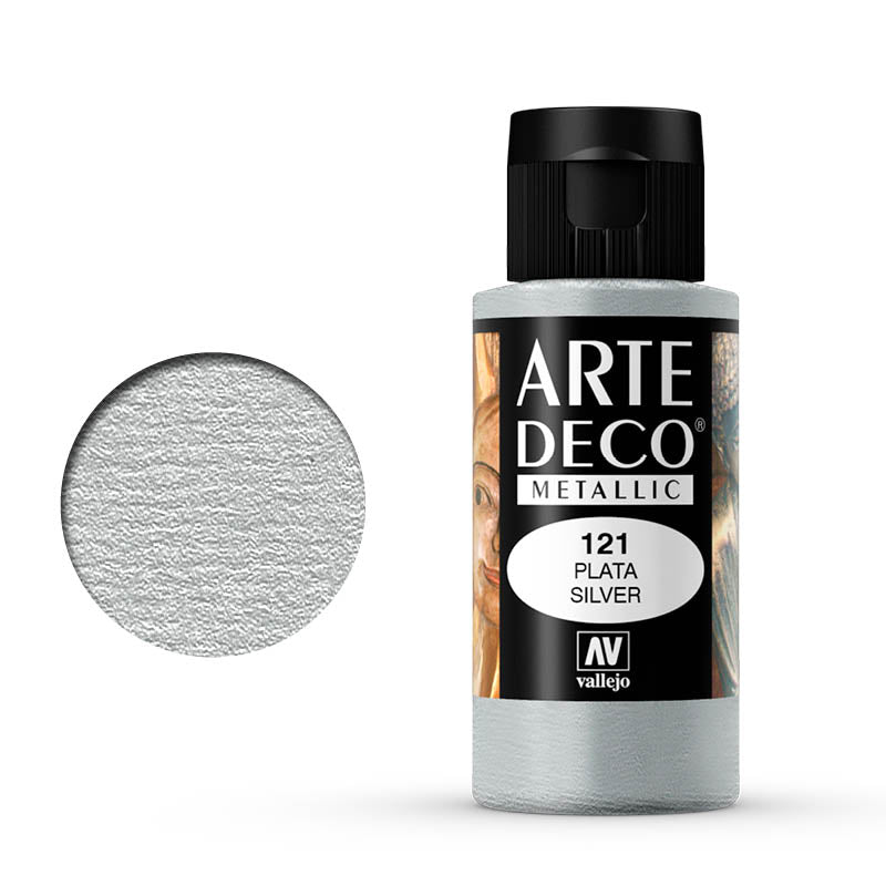 VALLEJO ART DECO 121-60ML. SILVER - Al Masam Stationery LLC Main image