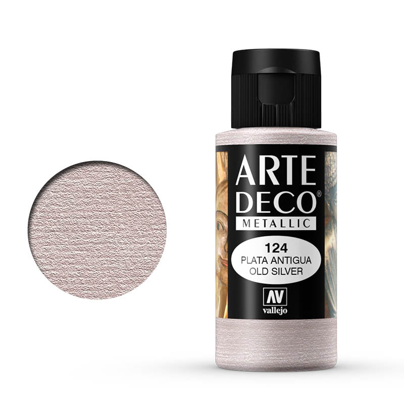 VALLEJO ART DECO 124-60ML. OLD SILVER - Al Masam Stationery LLC Main image