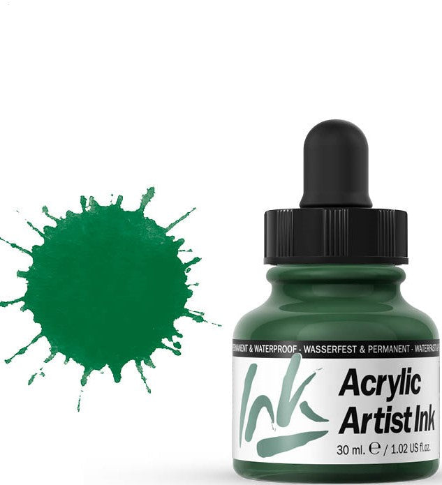 Vallejo Acrylic Artist Ink 30ml. Dark Green Main image