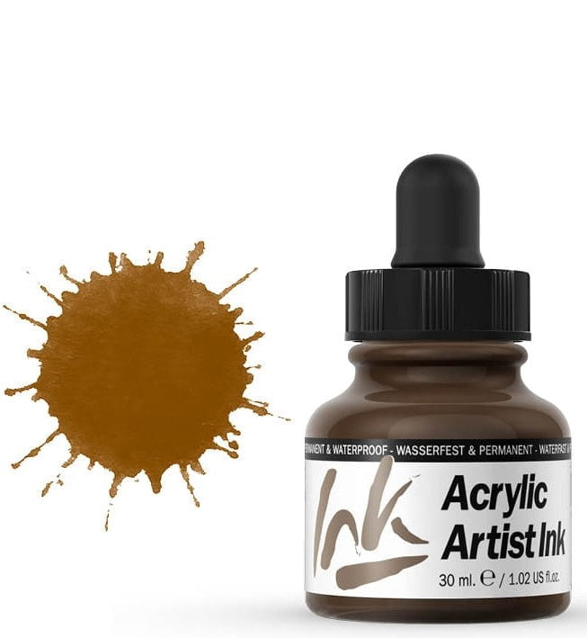 VALLEJO ACRYLIC ARTIST INK 30ML. UMBER - Al Masam Stationery LLC Main image