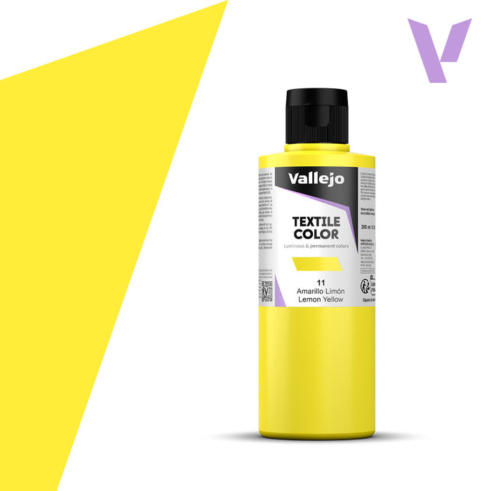 Vallejo - TEXTILE COLOR 11: 200 ML. LEMON YELLOW - Al Masam Stationery LLC