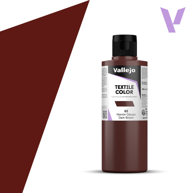 Vallejo - TEXTILE COLOR 65: 200 ML. DARK BROWN - Al Masam Stationery LLC Main image