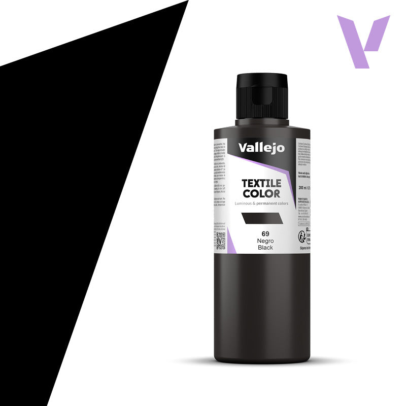 Vallejo - TEXTILE COLOR 69: 200 ML. BLACK - Al Masam Stationery LLC Main image