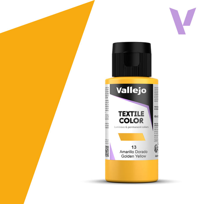 VALLEJO TEXTILE COLOR 13: 60 ML. GOLDEN YELLOW - Al Masam Stationery LLC