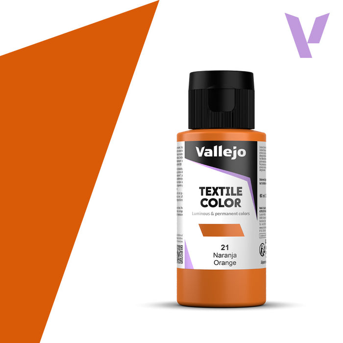 VALLEJO TEXTILE COLOR 21: 60 ML. ORANGE - Al Masam Stationery LLC