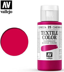 VALLEJO TEXTILE COLOR 25: 60 ML. CHERRY RED - Al Masam Stationery LLC