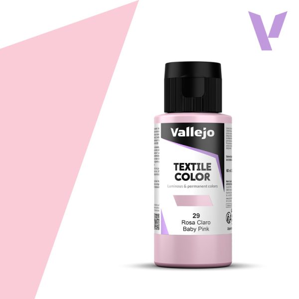 VALLEJO TEXTILE COLOR 29: 60 ML. BABY PINK - Al Masam Stationery LLC