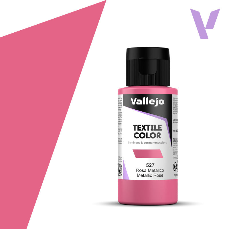 VALLEJO TEXTILE COLOR 527: 60 ML. ROSE METAL - Al Masam Stationery LLC Main image